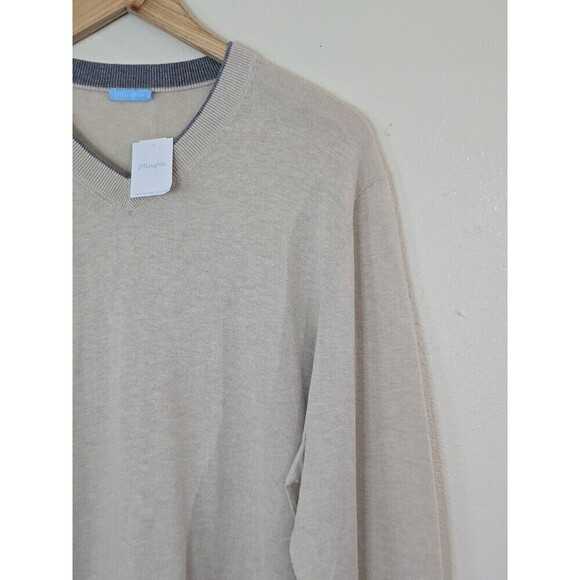 J. McLaughlin Milton Sweater Mens Size XL V Neck Lightweight Cashmere Blend - Picture 2 of 8